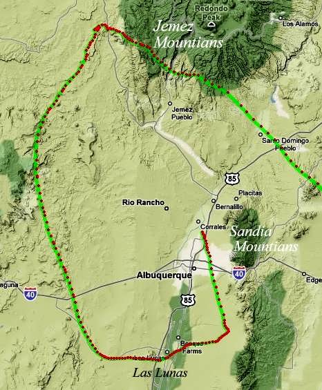 Gas Balloon Race: Map of First 24 Hours