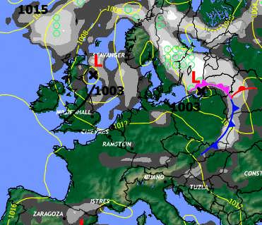 Channel Weather: Low pressure system