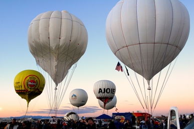 Gas Balloons Inflating at the 13th Annual Gas Balloon Race